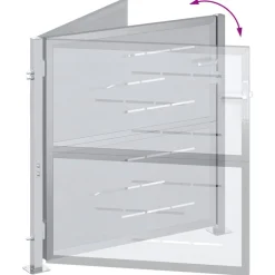 vidaXL Puerta de jardín Plateado 85 x 97 cm Acero inoxidable Best