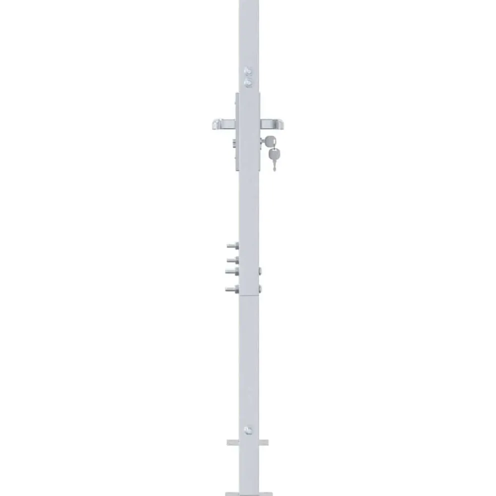 vidaXL Vallas De Jardín-Puerta de jardín Plateado 85 x 97 cm Acero inoxidable