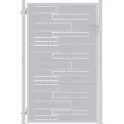 vidaXL Puerta de jardín Plateado 85 x 144 cm Acero inoxidable Hot