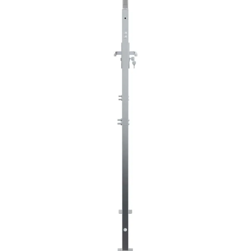 vidaXL Puerta de jardín Plateado 85 x 144 cm Acero inoxidable Hot