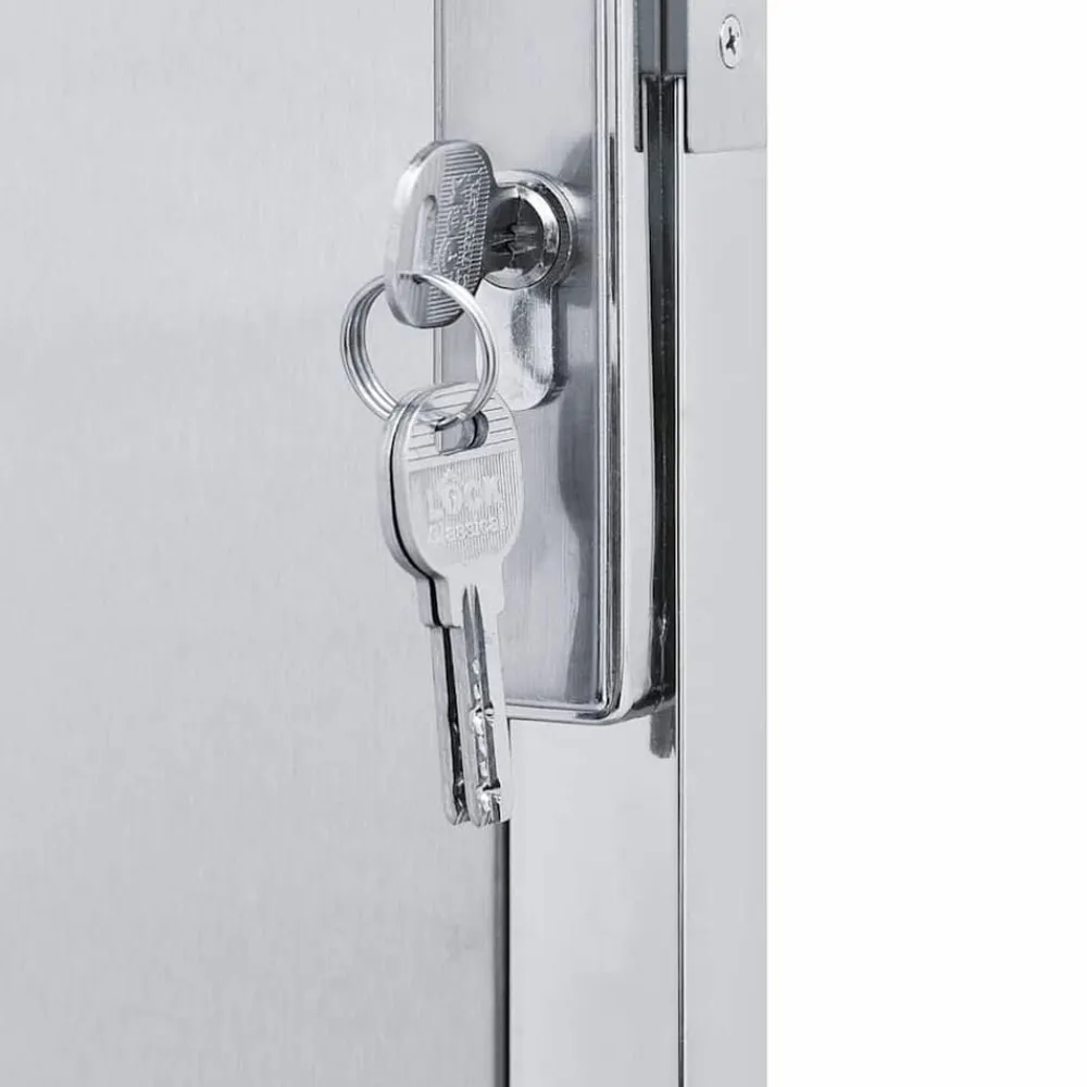 vidaXL Puerta de jardín Plateado 85 x 144 cm Acero inoxidable Hot