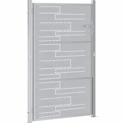 vidaXL Vallas De Jardín-Puerta de jardín Plateado 85 x 120 cm Acero inoxidable