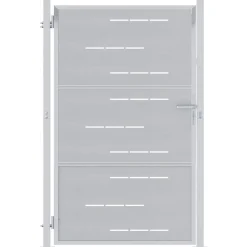 vidaXL Vallas De Jardín-Puerta de jardín Plateado 85 x 144 cm Acero inoxidable