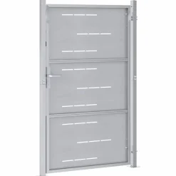 vidaXL Vallas De Jardín-Puerta de jardín Plateado 85 x 144 cm Acero inoxidable