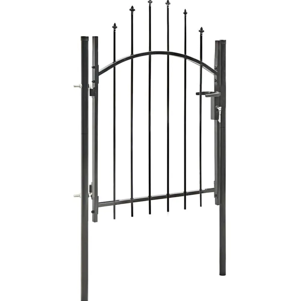 vidaXL Puerta de jardín Woerden acero 1x1 m Negro Clearance