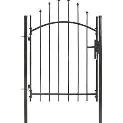 vidaXL Puerta de jardín Woerden acero 1x1 m Negro Clearance