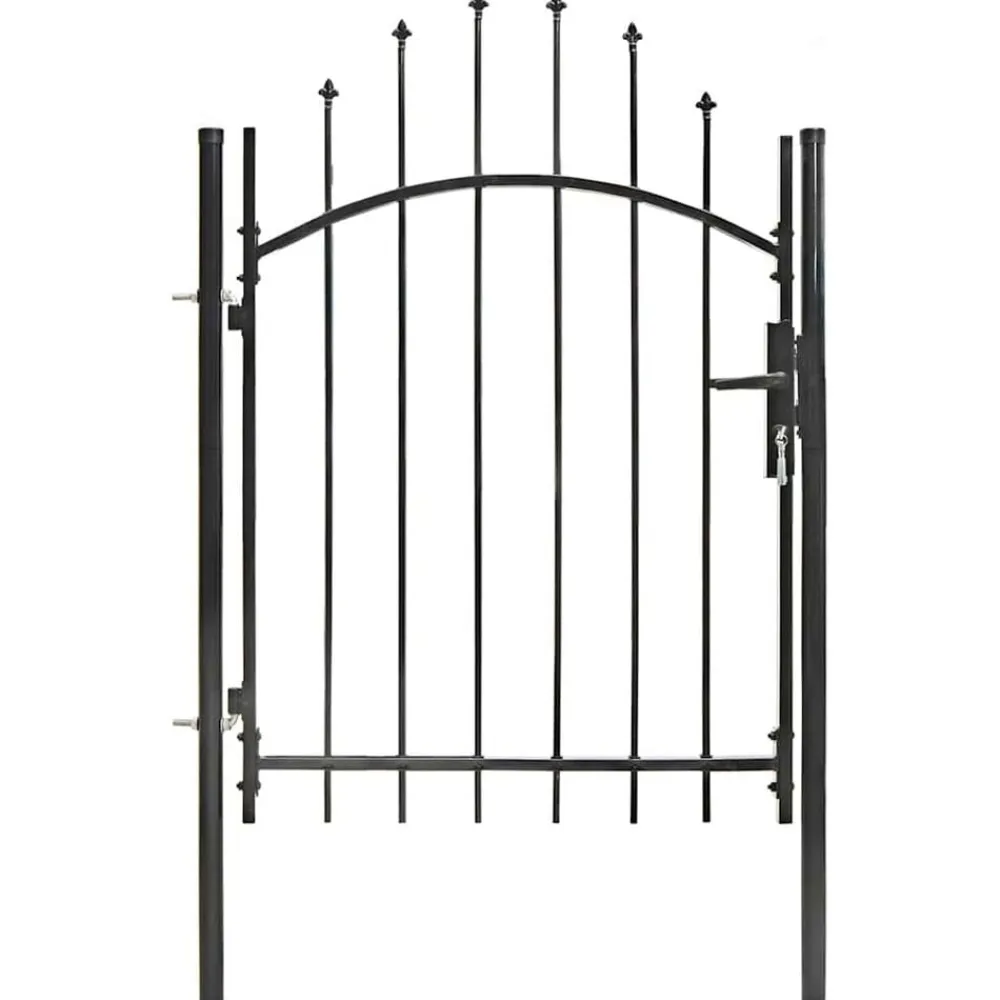 vidaXL Puerta de jardín Woerden acero 1x1 m Negro Clearance