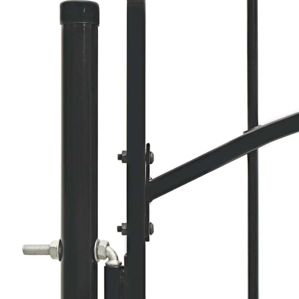 vidaXL Puerta de jardín Woerden acero 1x1 m Negro Clearance