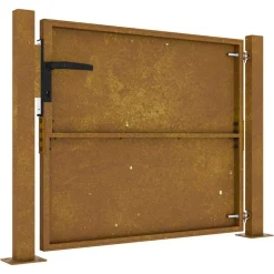 vidaXL Puerta de jardín 100x75 cm de acero corten Rusty Clearance