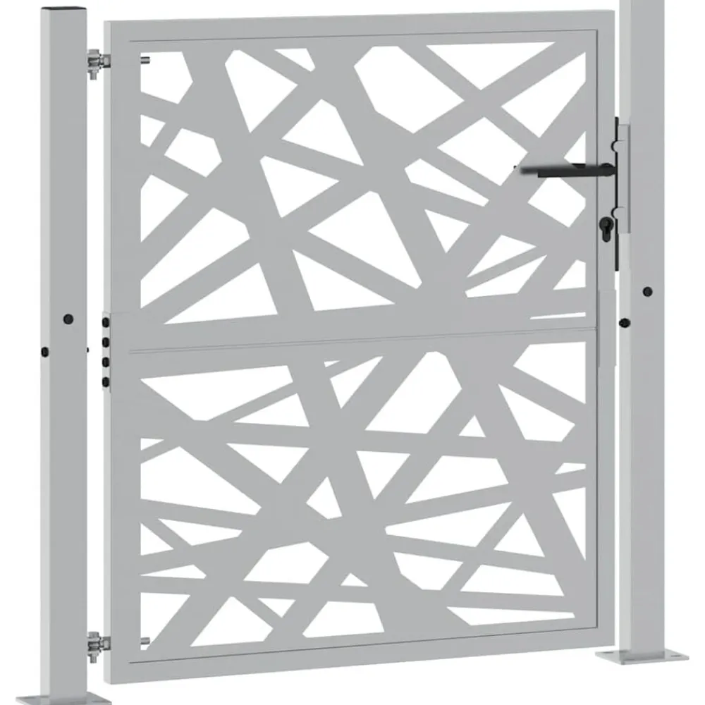 vidaXL Vallas De Jardín-Puerta de jardín 100x100 cm acero corten diseño ligero