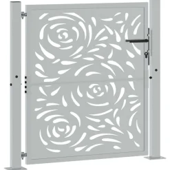 vidaXL Puerta de jardín 100x100 cm de acero corten con diseño de llamas Acero oxidado/Marrón Clearance