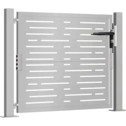 vidaXL Vallas De Jardín-Puerta de jardín 100x75 cm de acero corten con diseño cuadrado