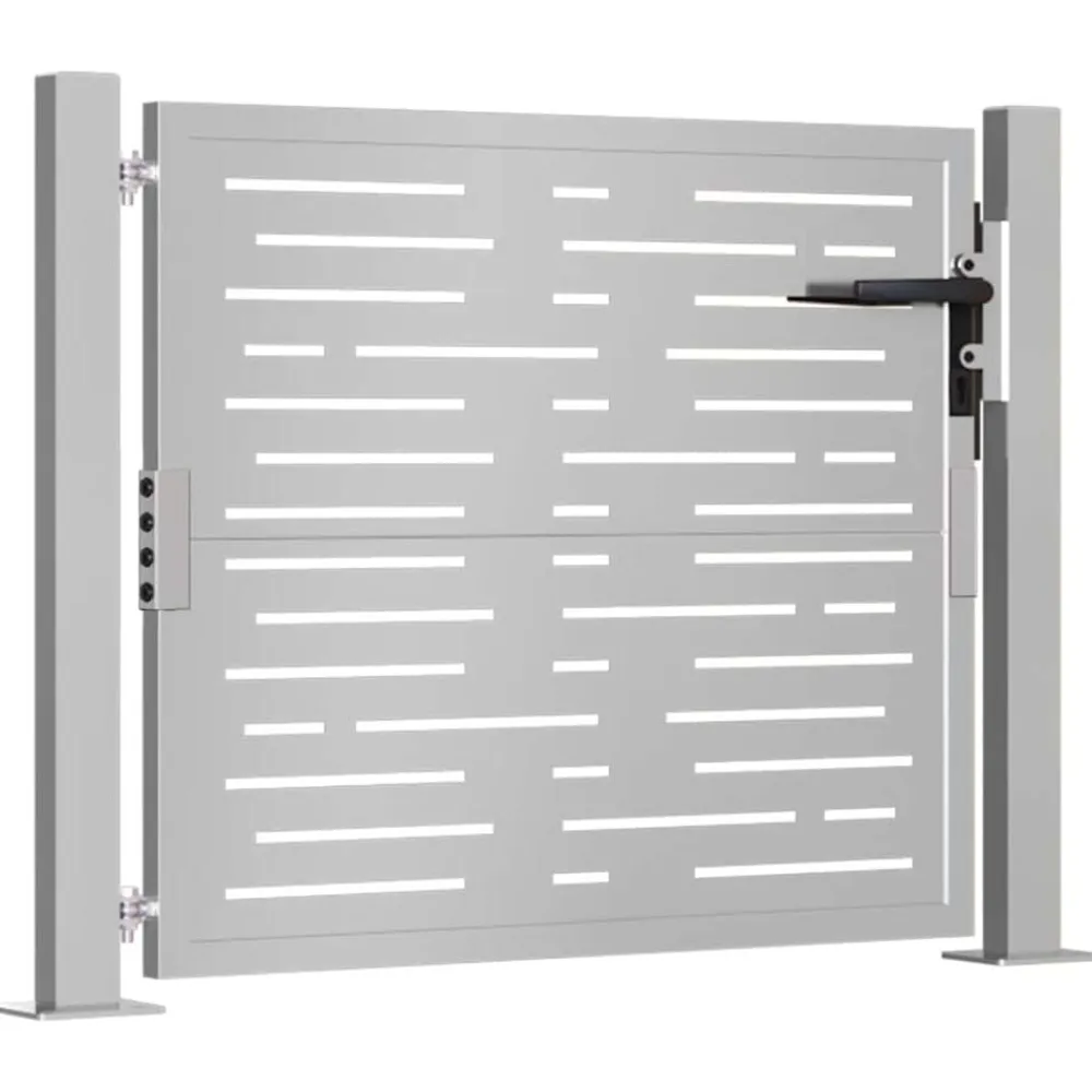 vidaXL Vallas De Jardín-Puerta de jardín 100x75 cm de acero corten con diseño cuadrado