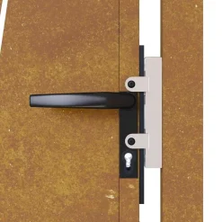 vidaXL Puerta de jardín 100x75 cm de acero corten con diseño de hierba