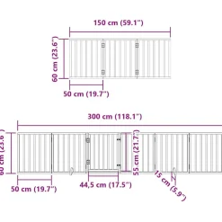 vidaXL Puerta de perros plegable 9 paneles madera álamo marrón 450 cm Marrón Clearance