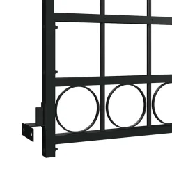 vidaXL Vallas De Jardín-Puerta de valla Assen con arco superior de acero, 89x200 cm, negro