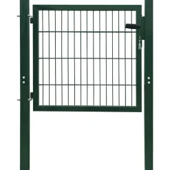 vidaXL Puerta de valla 2D (individual) 100x80 cm Verde Clearance