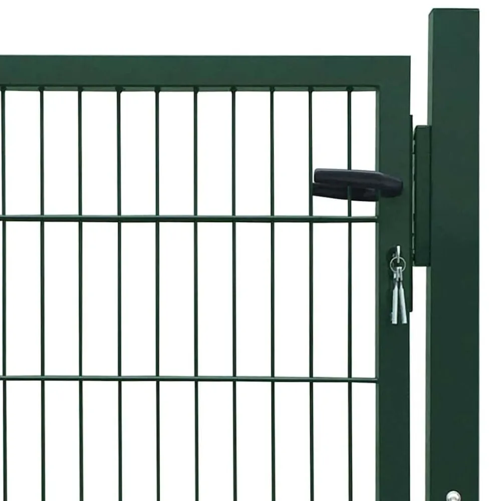 vidaXL Puerta de valla 2D (individual) 100x80 cm Verde Clearance