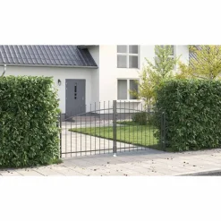 vidaXL Vallas De Jardín-Puerta de valla de doble puerta Woerden con punta de lanza 299,5x149,5 cm