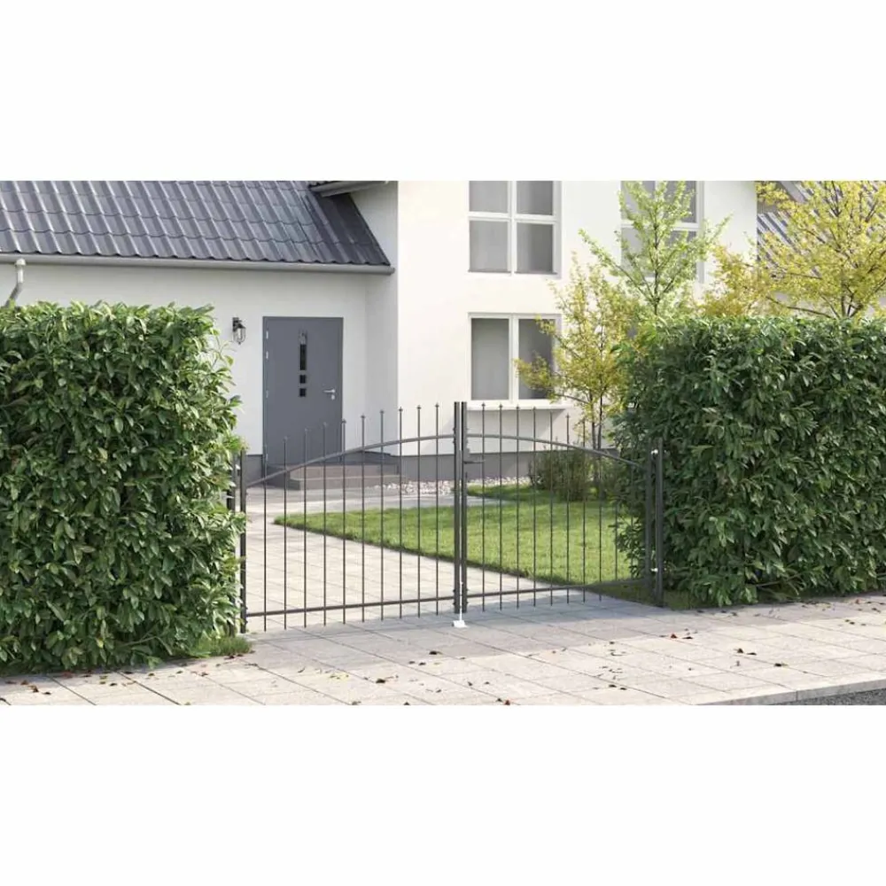 vidaXL Vallas De Jardín-Puerta de valla de doble puerta Woerden con punta de lanza 299,5x149,5 cm