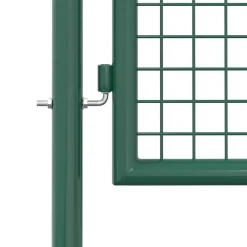 vidaXL Vallas De Jardín-Puerta de valla de acero 100 x 75 cm verde