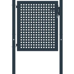 vidaXL Puerta de valla de acero antracita 102x75 cm Hot