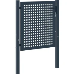 vidaXL Puerta de valla de acero antracita 102x75 cm Hot