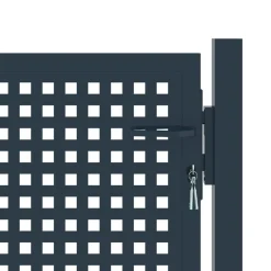 vidaXL Puerta de valla de acero antracita 102x75 cm Hot