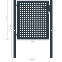 vidaXL Puerta de valla de acero antracita 102x75 cm Hot