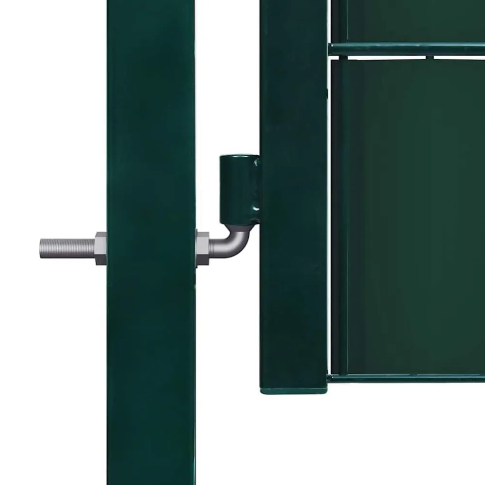 vidaXL Vallas De Jardín-Puerta de valla de PVC y acero 100 x 81 cm