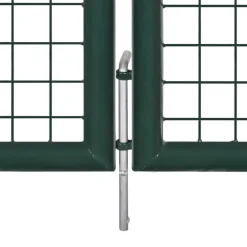 vidaXL Puerta de valla de acero 300 x 100 cm verde