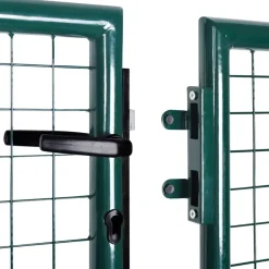 vidaXL Puerta de valla de acero 300 x 100 cm verde