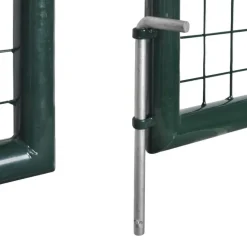 vidaXL Puerta de valla de acero 300 x 100 cm verde