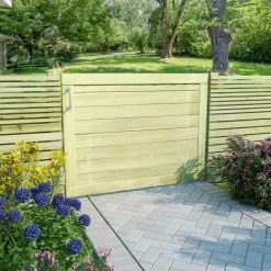 vidaXL Puerta de valla de jardín madera pino impregnada 75x100 cm Sale