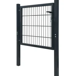 vidaXL Puerta de valla de acero de 100x100 cm Antracita