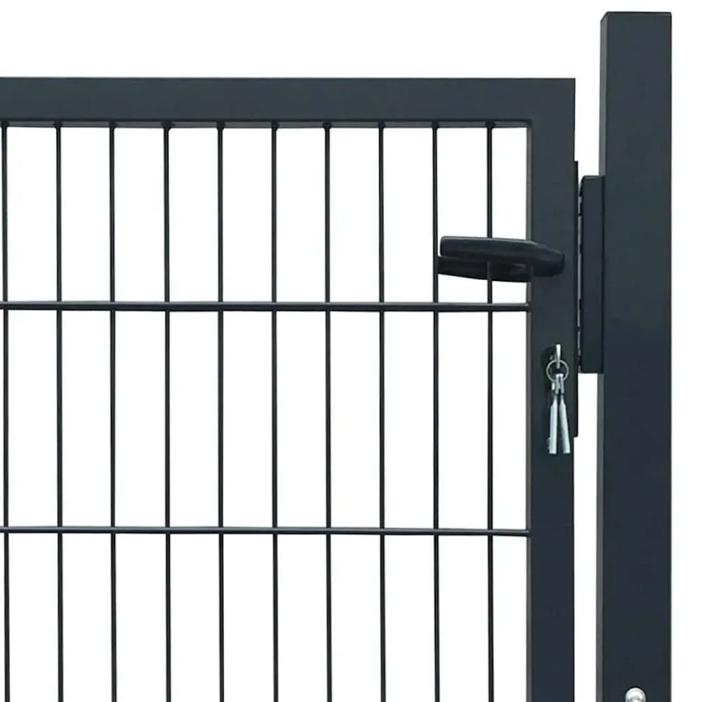 vidaXL Puerta de valla de acero de 100x100 cm Antracita