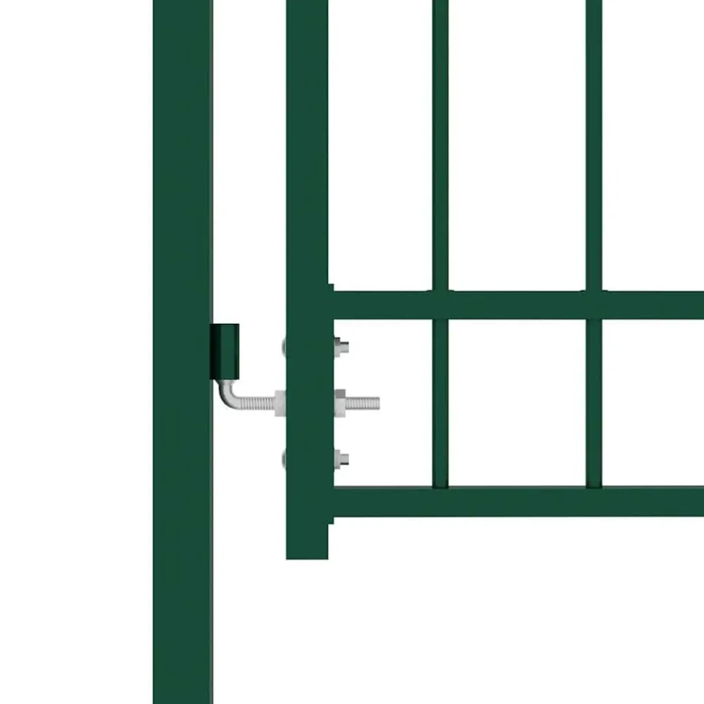 vidaXL Puerta de valla Emmen con pinchos de acero, 104x97 cm, Verde