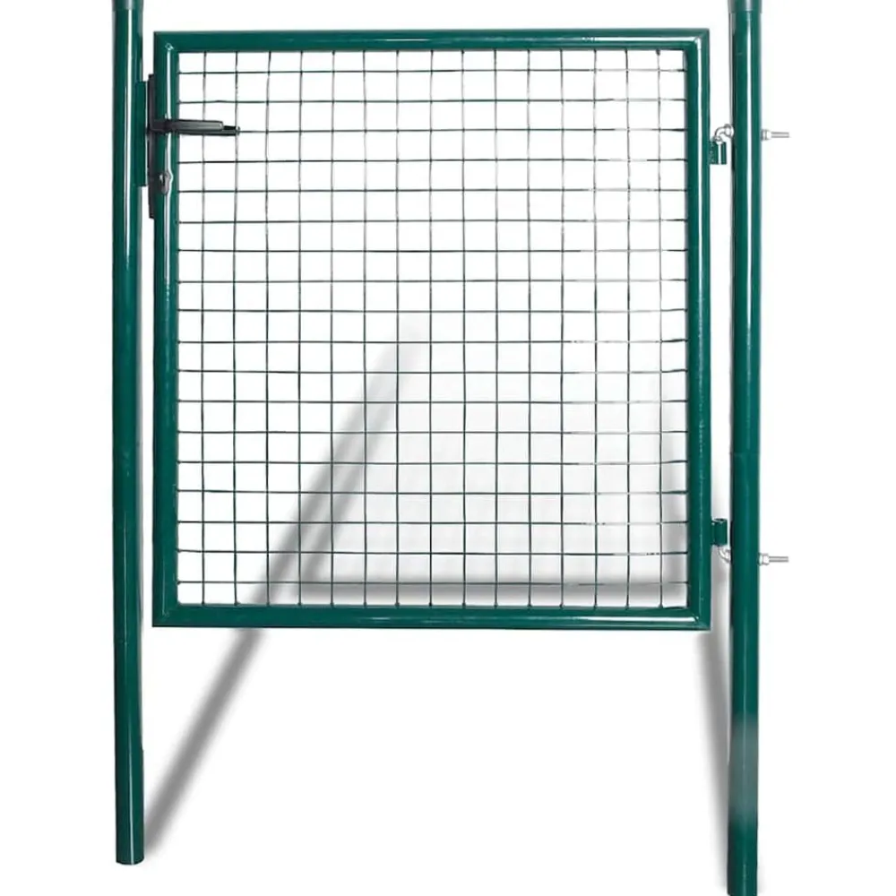 vidaXL Puerta de valla individual de 100x100 cm acero con recubrimiento en polvo New
