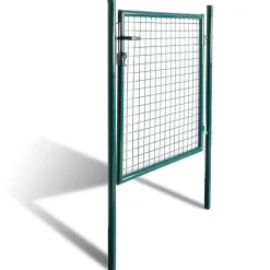 vidaXL Puerta de valla individual de 100x100 cm acero con recubrimiento en polvo New