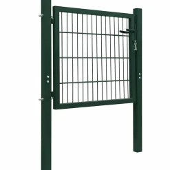 vidaXL Vallas De Jardín-Puerta de vallado de acero 100x100 cm