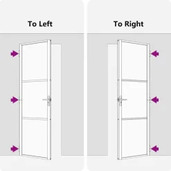 vidaXL Puerta de Vidrio Calado 76 x 3.5 x 201.5 cm Aluminio Negro Clearance