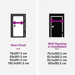 vidaXL Puerta de Vidrio Calado 76 x 3.5 x 201.5 cm Aluminio Negro Clearance