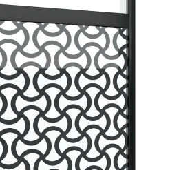 vidaXL Puerta de Vidrio Calado Negro 90 x 2 x 205 cm Aluminio Clearance