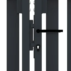 vidaXL Puerta doble de acero para valla 300 x 75 cm antracita Sale