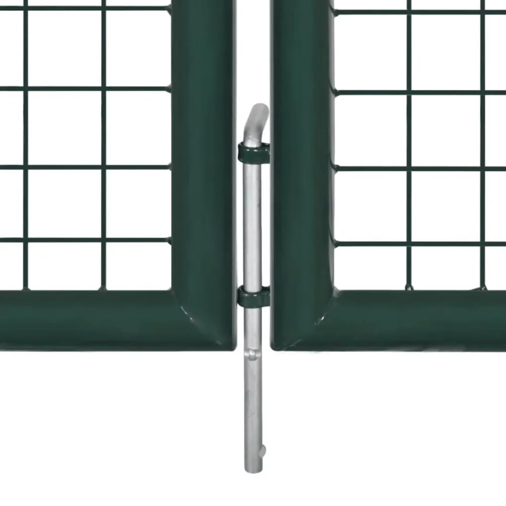 vidaXL Vallas De Jardín-Puerta doble para valla de 300x150 cm acero con recubrimiento en polvo
