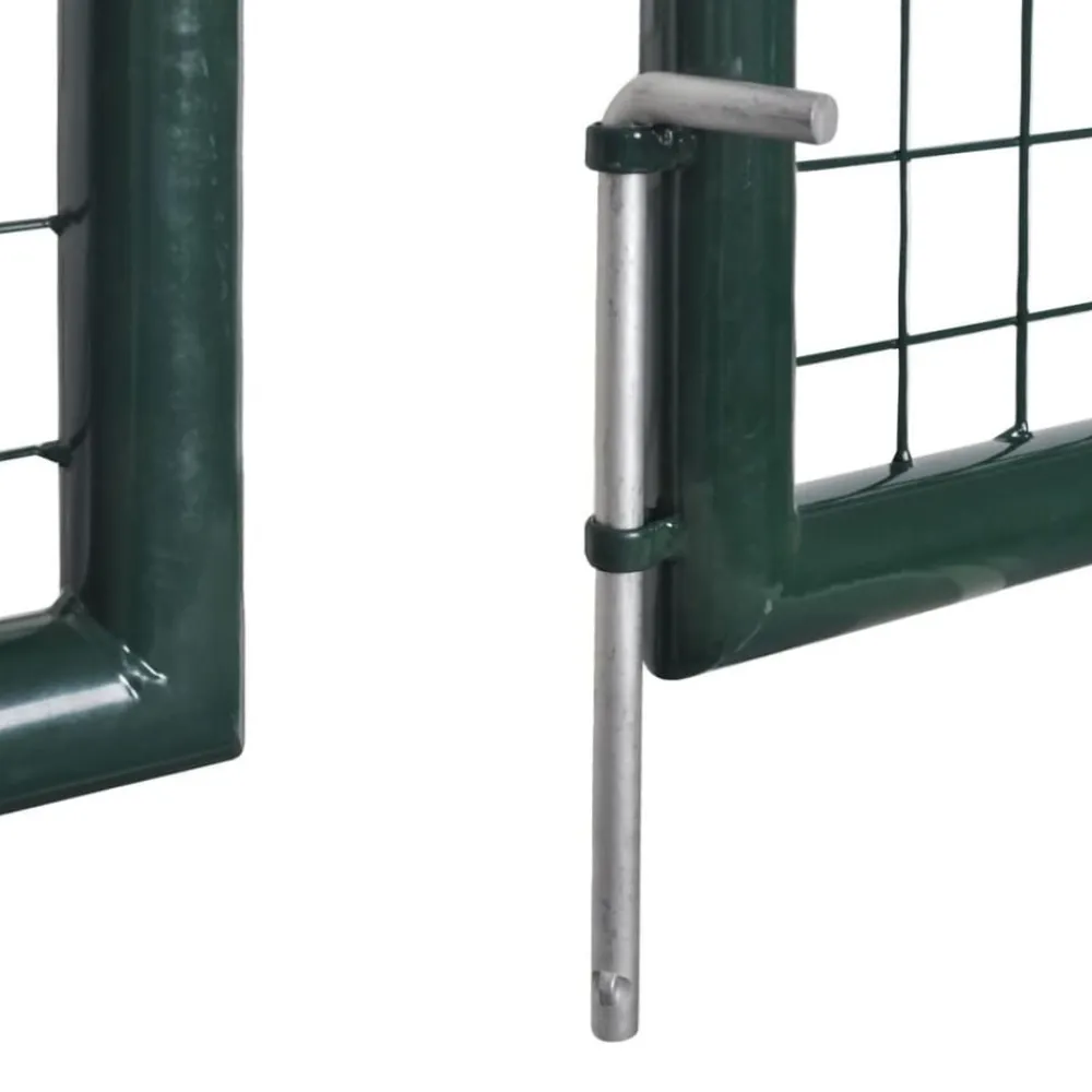 vidaXL Vallas De Jardín-Puerta doble para valla de 300x150 cm acero con recubrimiento en polvo