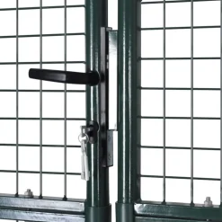 vidaXL Vallas De Jardín-Puerta doble para valla de 300x150 cm acero con recubrimiento en polvo