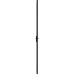 vidaXL Puerta interior de vidrio y aluminio negro mate 76x201,5 cm Negro y escarcha Clearance