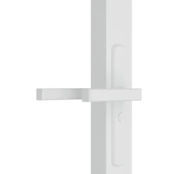 vidaXL Materiales De Construcción-Puerta interior vidrio EGS y aluminio blanco 83x201,5 cm