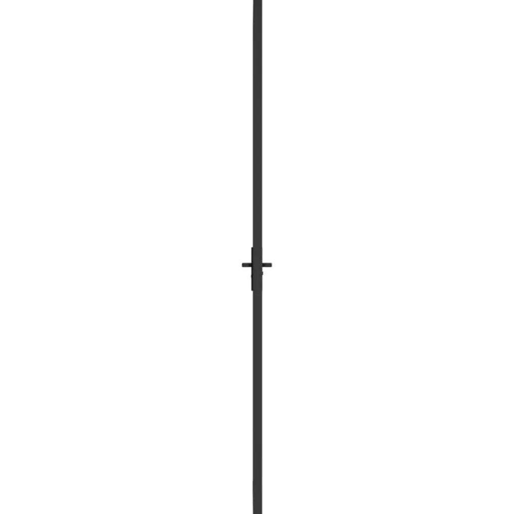 vidaXL Materiales De Construcción-Puerta interior vidrio EGS y aluminio negro 76x201,5 cm